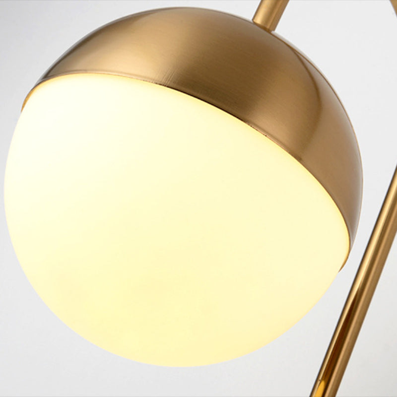 Contemporary Glass Shade Vanity Light Metal Wall Light Sconce for Washroom