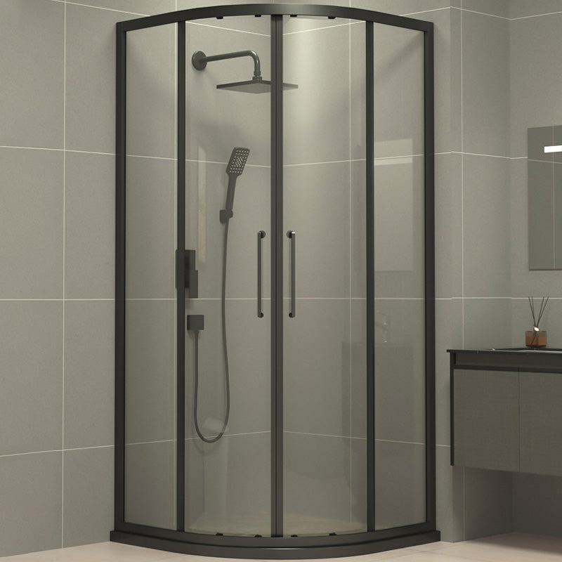 Transparent Shower Bath Door Curved Shower Doors Double Sliding