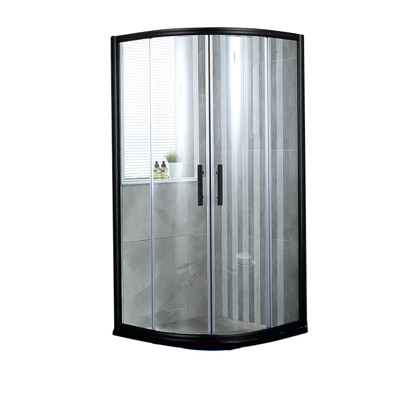 Transparent Shower Bath Door Curved Shower Doors Double Sliding