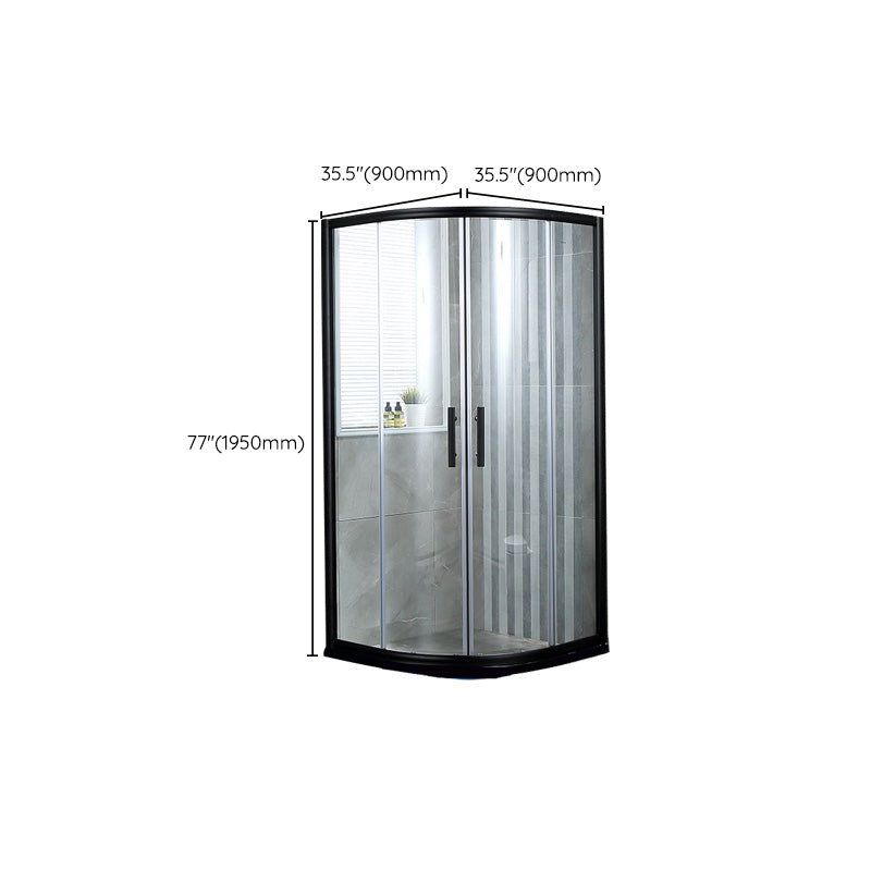 Transparent Shower Bath Door Curved Shower Doors Double Sliding