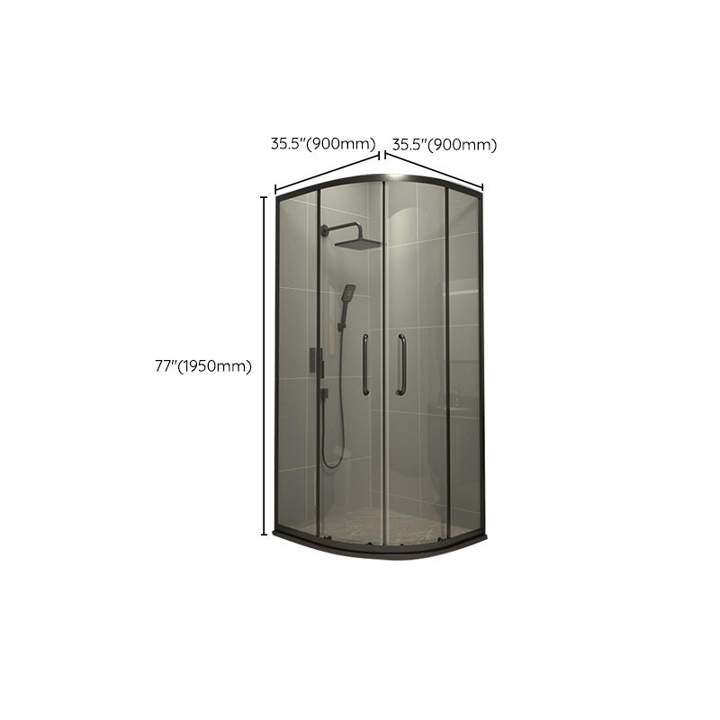 Transparent Shower Bath Door Curved Shower Doors Double Sliding