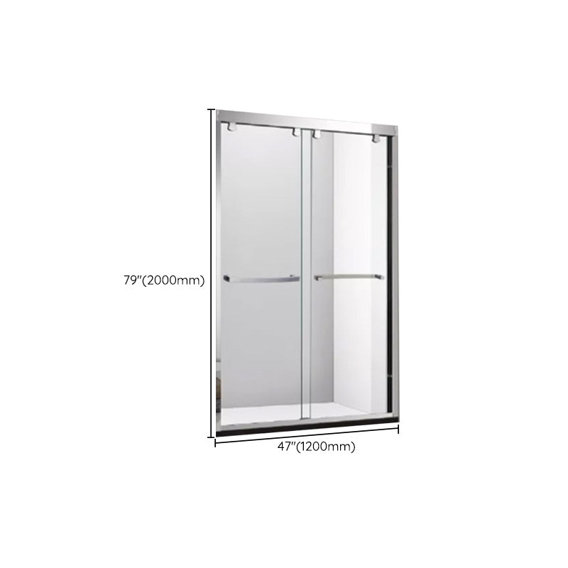 Semi Frameless Dual Move Shower Screen Clear Glass Shower Door