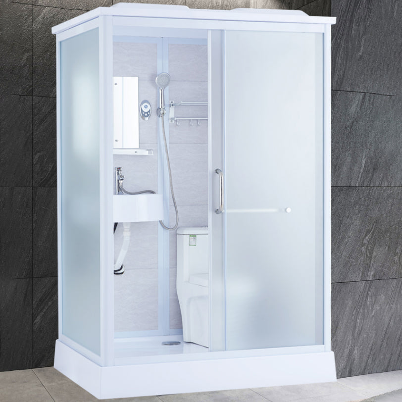 Rectangle Tempered Glass Shower Stall Semi-Frameless Shower Stall