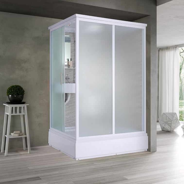 Rectangle Tempered Glass Shower Stall Semi-Frameless Shower Stall