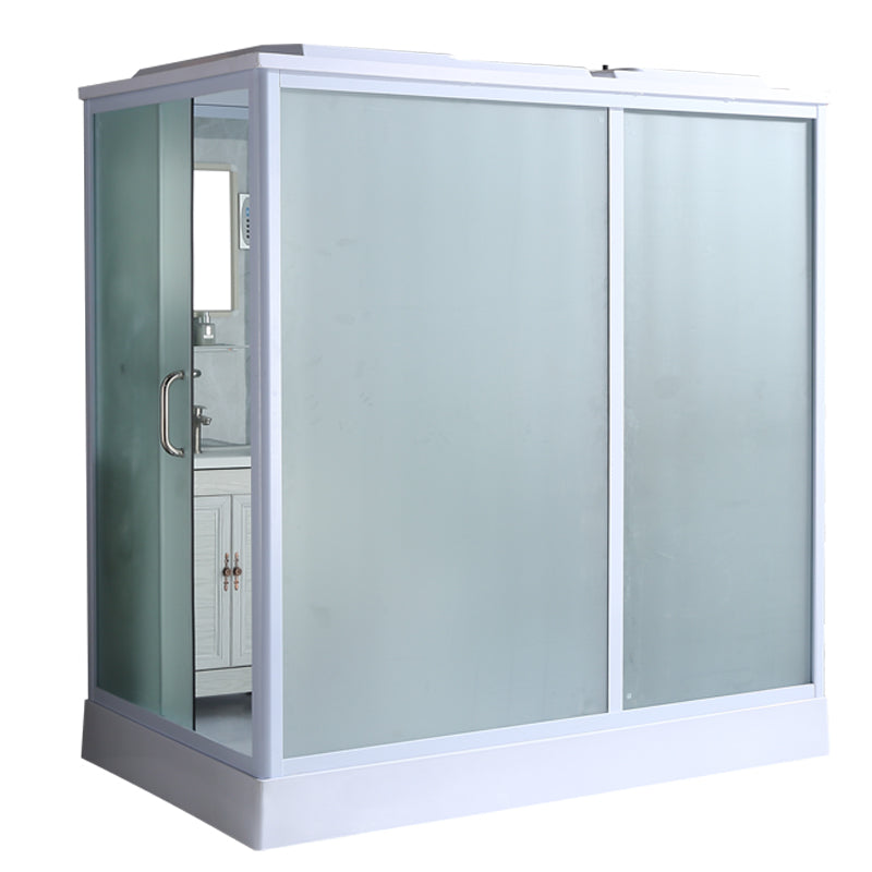 Rectangle Tempered Glass Shower Stall Semi-Frameless Shower Stall