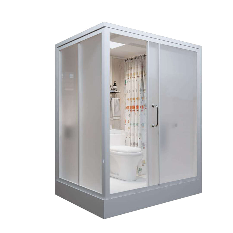 Rectangle Tempered Glass Shower Stall Semi-Frameless Shower Stall