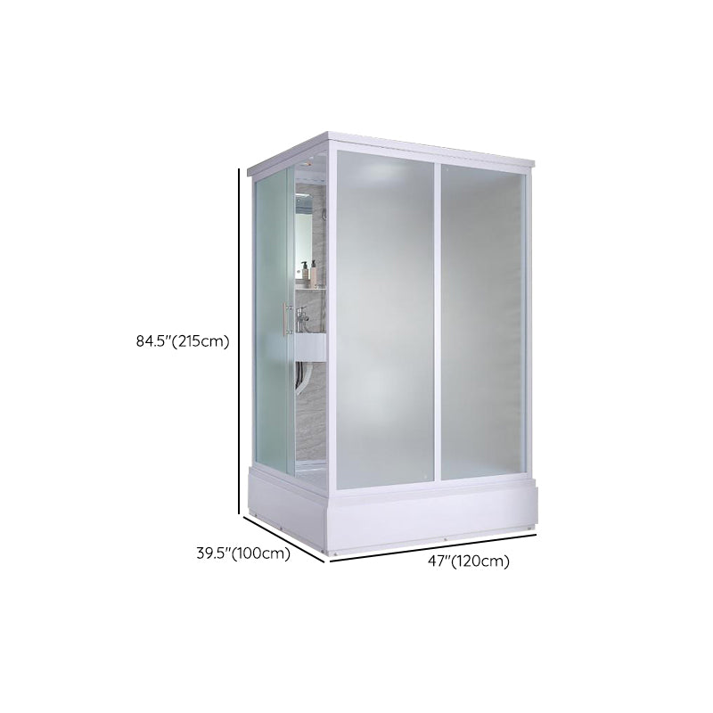 Rectangle Tempered Glass Shower Stall Semi-Frameless Shower Stall