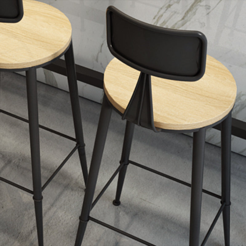 Rectangle Bar Pub Table Set 1/3 Pcs Solid Wood Top Bar Table and Metal Stools