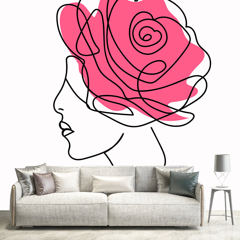 Illustration Environment Friendly Mural Wallpaper Line Art Living Room Wall Mural