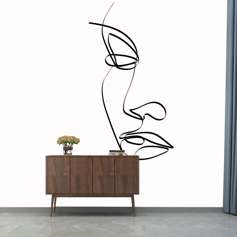 Illustration Environment Friendly Mural Wallpaper Line Art Living Room Wall Mural
