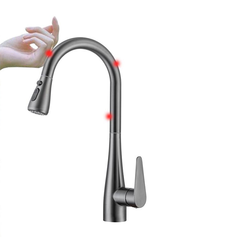 High Arc Kitchen Faucet Touch Sensor Swivel Spout with Pull Out Sprayer