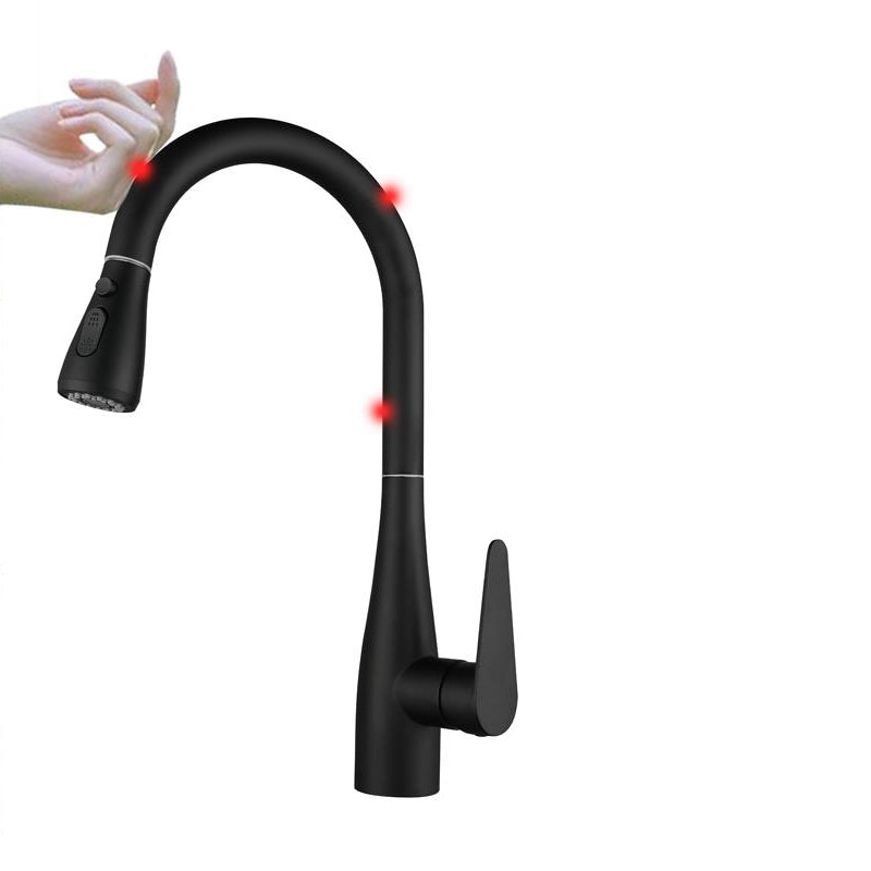 High Arc Kitchen Faucet Touch Sensor Swivel Spout with Pull Out Sprayer