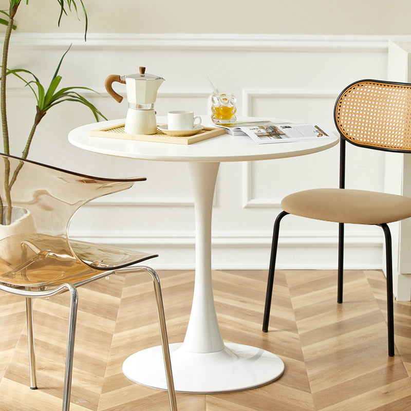 Modern Wood Dining Table Tulip Base Geometric Table for Dining Room
