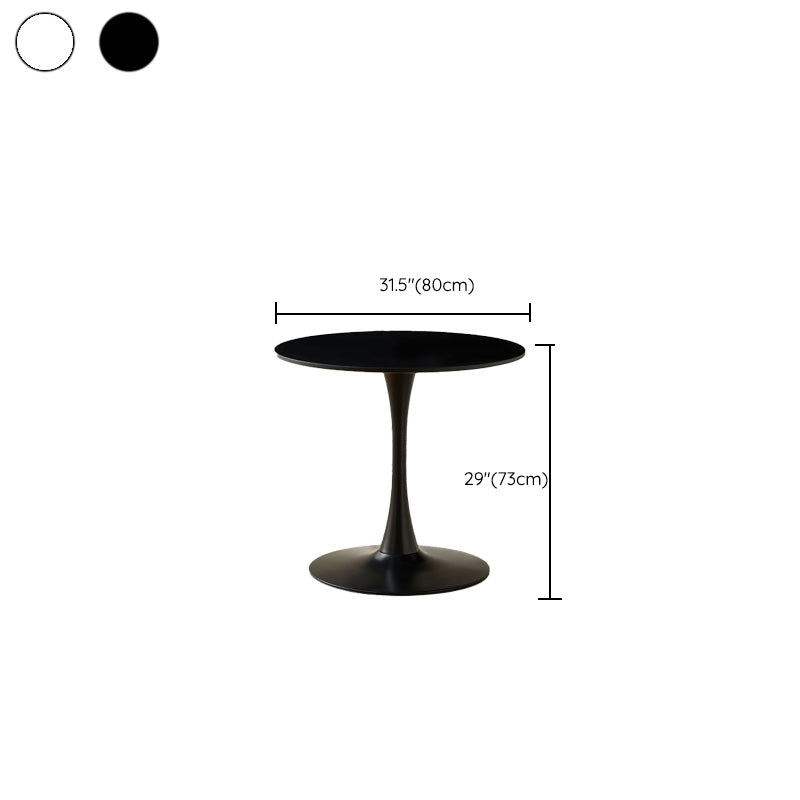 Modern Wood Dining Table Tulip Base Geometric Table for Dining Room