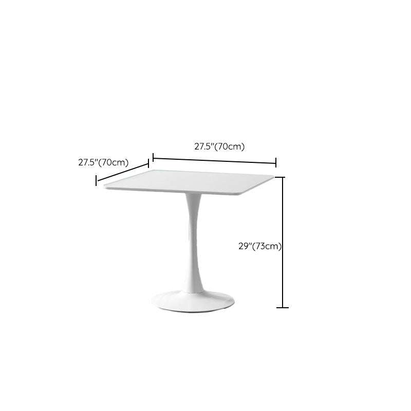 Modern Wood Dining Table Tulip Base Geometric Table for Dining Room