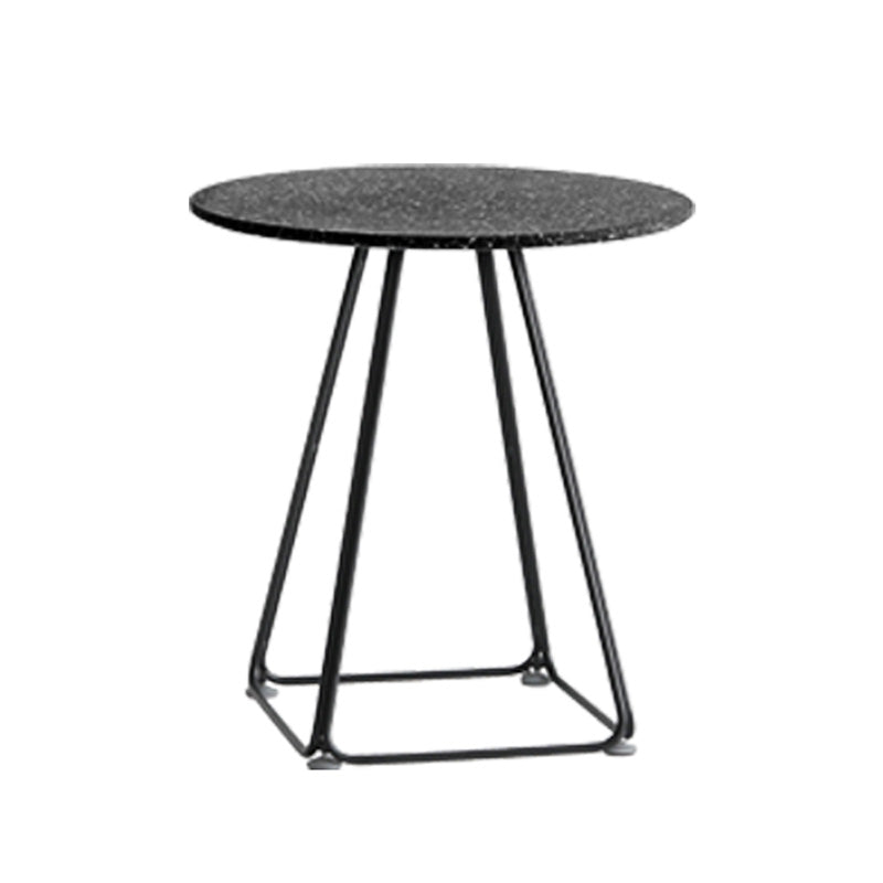 Modern Stone Geometric Dining Table Metal Base for Dining Room