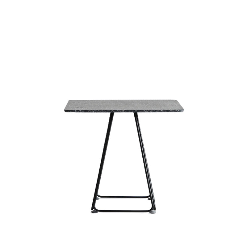 Modern Stone Geometric Dining Table Metal Base for Dining Room