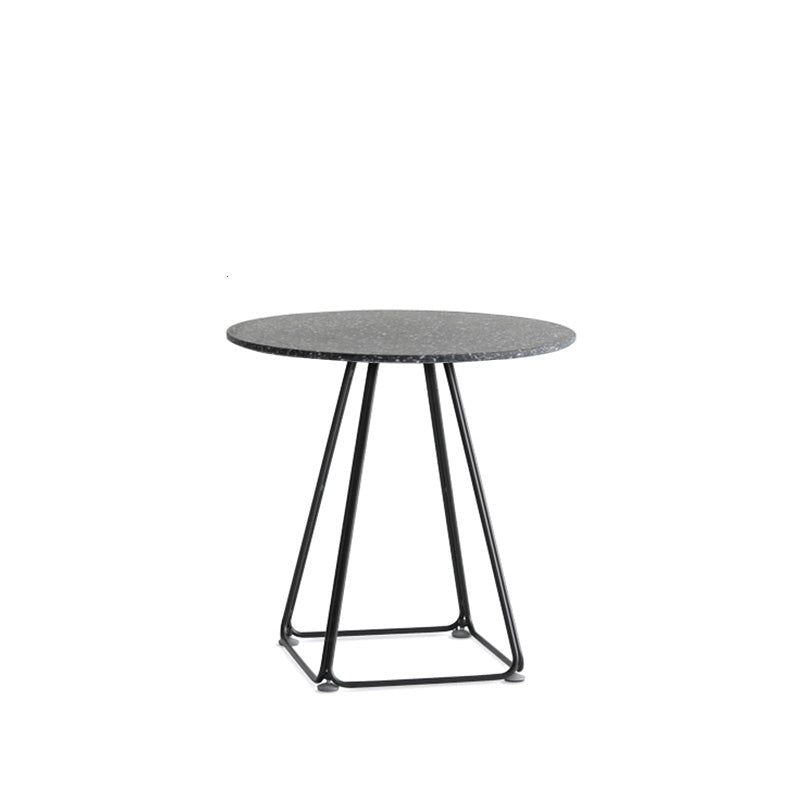 Modern Stone Geometric Dining Table Metal Base for Dining Room