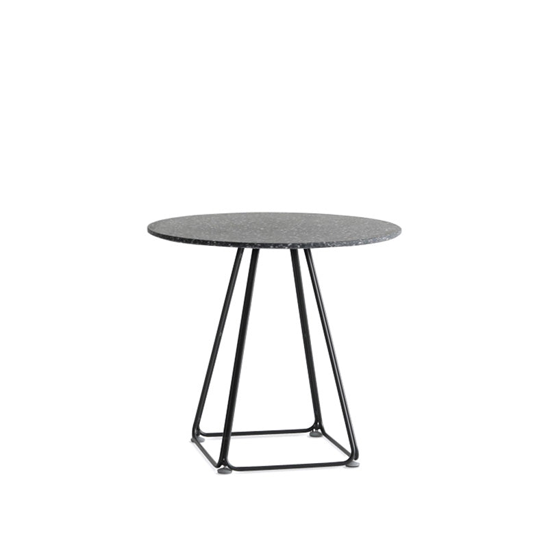 Modern Stone Geometric Dining Table Metal Base for Dining Room