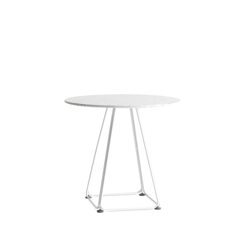Modern Stone Geometric Dining Table Metal Base for Dining Room