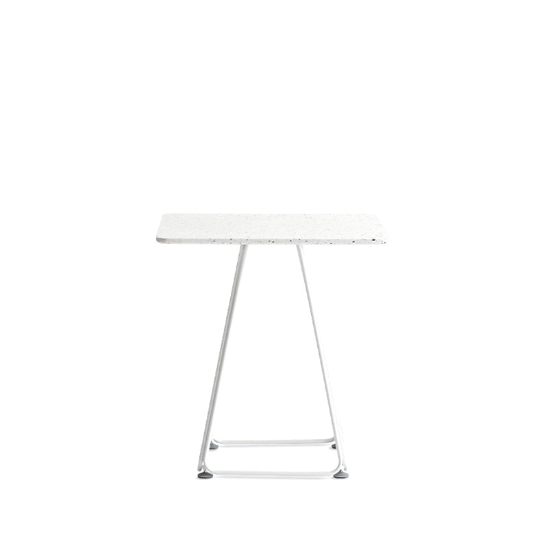 Modern Stone Geometric Dining Table Metal Base for Dining Room