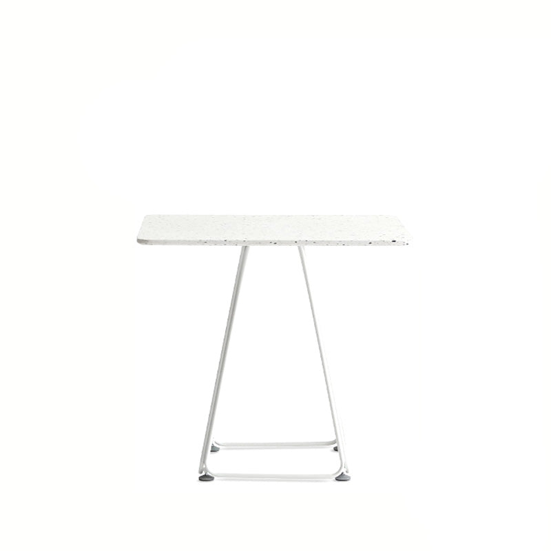 Modern Stone Geometric Dining Table Metal Base for Dining Room