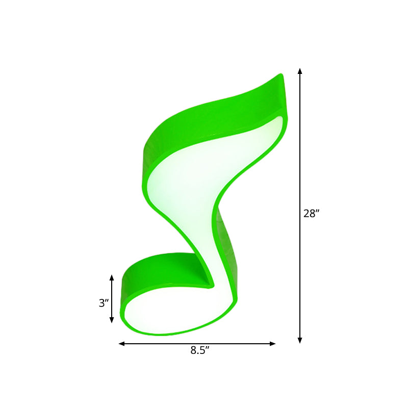 Rot/Grün/Gelb, Musiknote, Deckenleuchte, Acryl-LED-Unterputzleuchte im Kinderstil für den Kindergarten