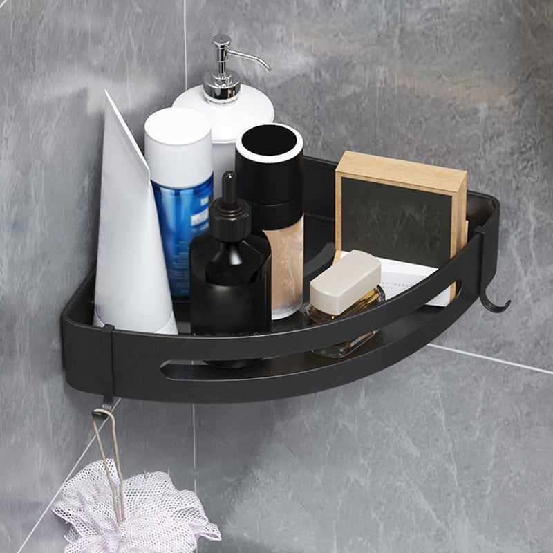 Black/Silver Bathroom Set Modern 1/2/3 - Piece Anti-rust Bath Shelf