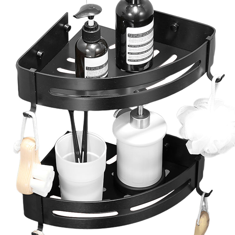 Black/Silver Bathroom Set Modern 1/2/3 - Piece Anti-rust Bath Shelf