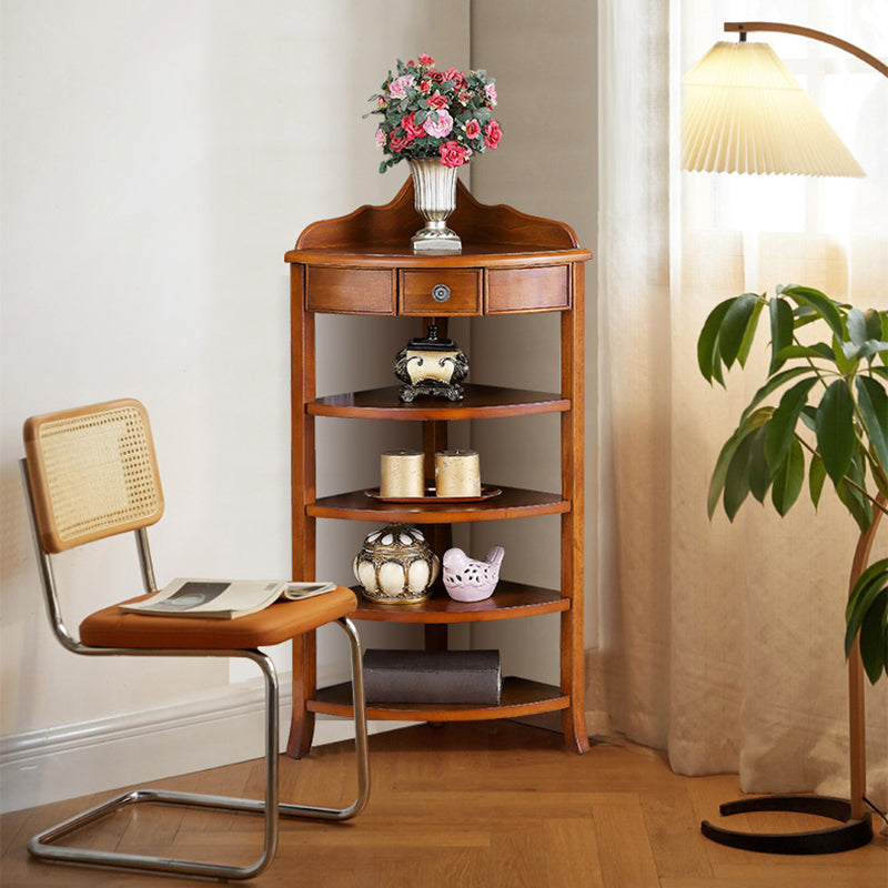 Solid Wood Storage Cabinet Distressed Wood Accent Cabinet with Shelves