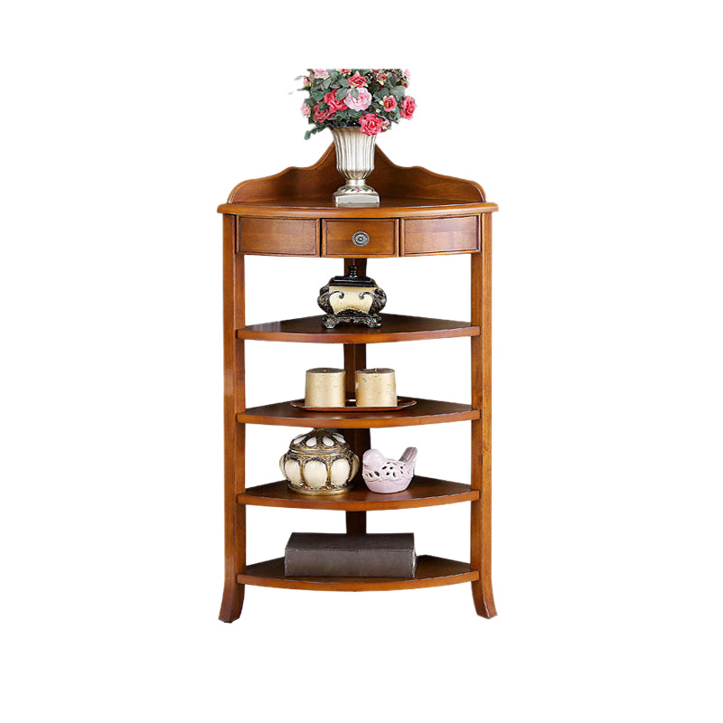 Solid Wood Storage Cabinet Distressed Wood Accent Cabinet with Shelves