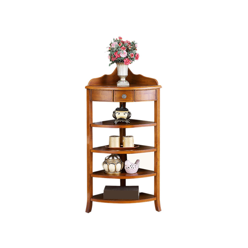 Solid Wood Storage Cabinet Distressed Wood Accent Cabinet with Shelves