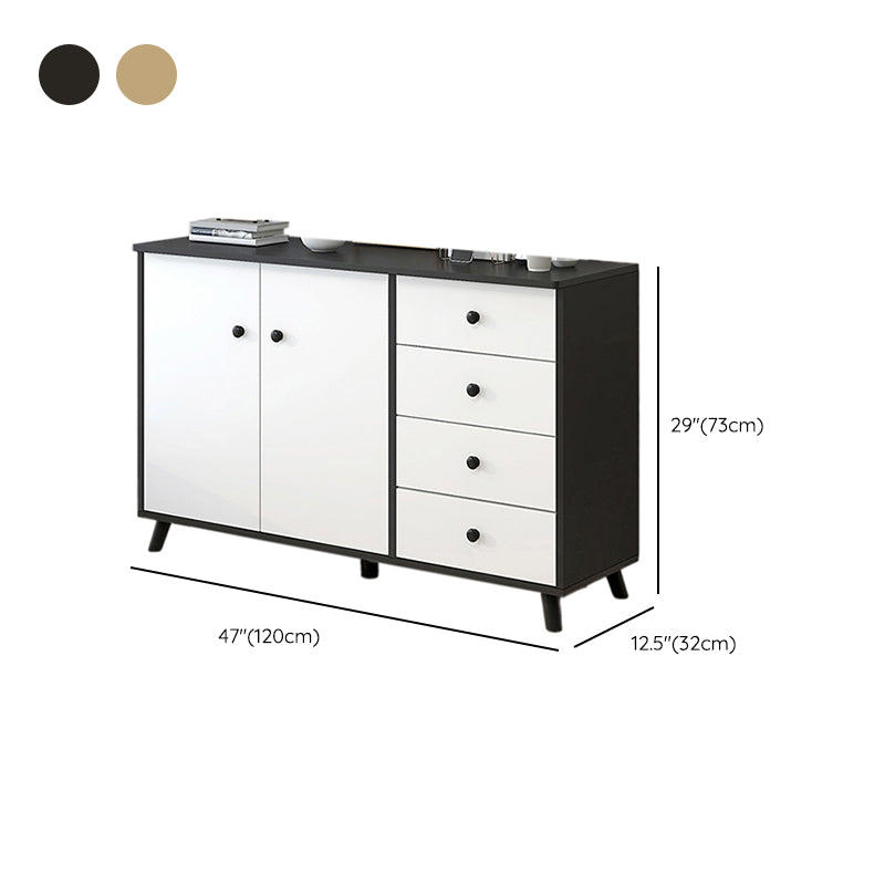 Manufactured Wood Cabinet Modern Accent Cabinet with Door and Drawer