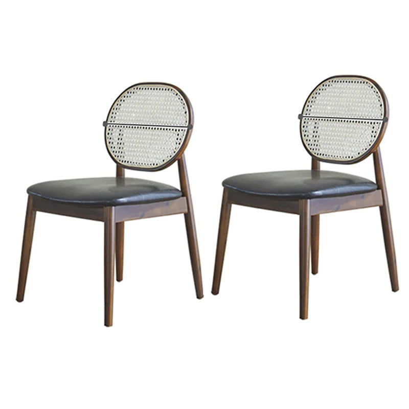 Industrial Style Side Chair Wooden Frame Side Dining Chair for Dining Room