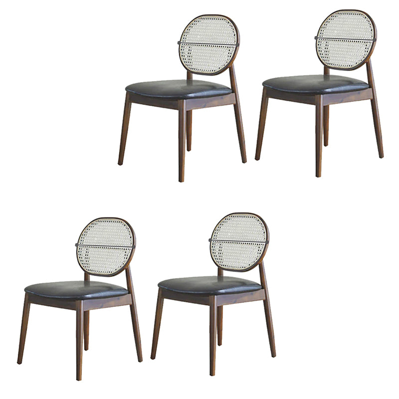Industrial Style Side Chair Wooden Frame Side Dining Chair for Dining Room