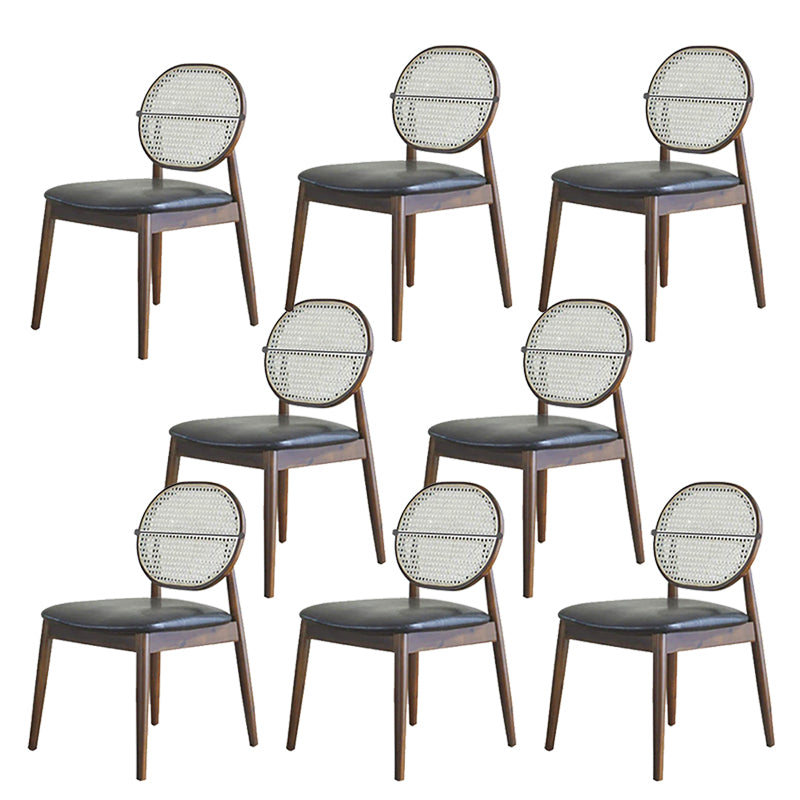 Industrial Style Side Chair Wooden Frame Side Dining Chair for Dining Room