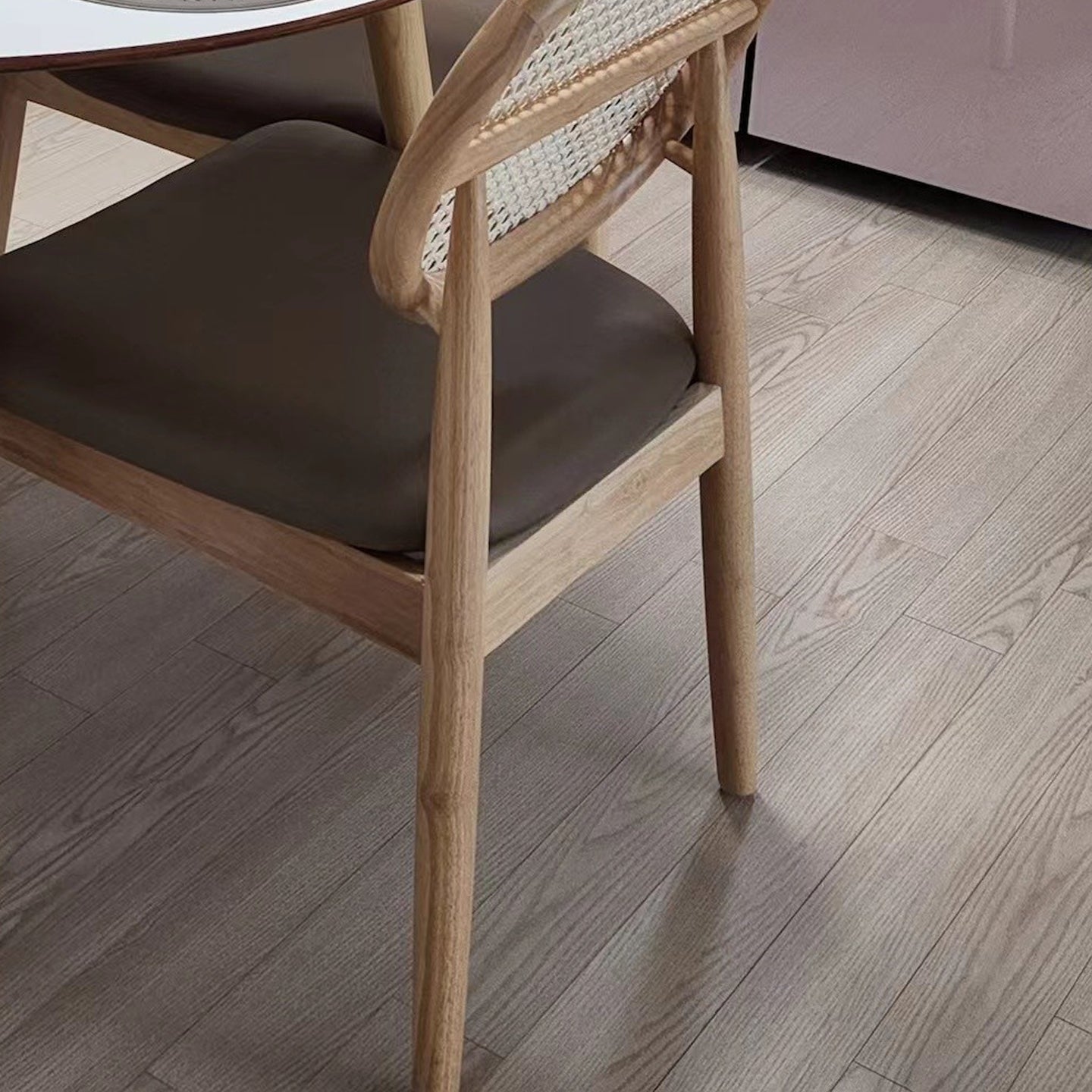 Industrial Style Side Chair Wooden Frame Side Dining Chair for Dining Room