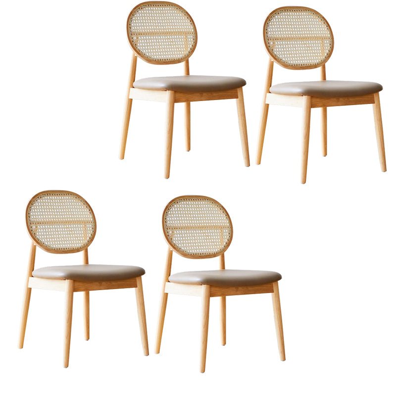 Industrial Style Side Chair Wooden Frame Side Dining Chair for Dining Room