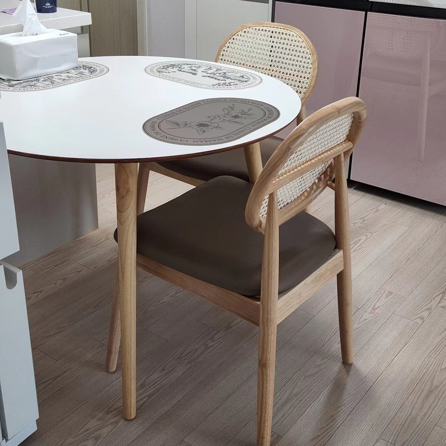 Industrial Style Side Chair Wooden Frame Side Dining Chair for Dining Room
