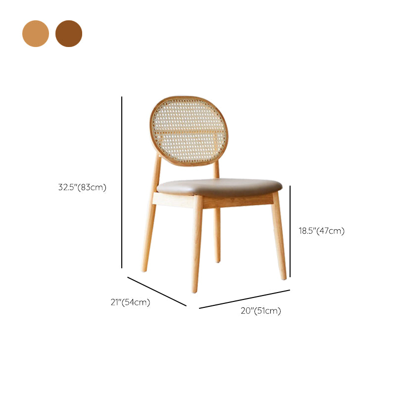 Industrial Style Side Chair Wooden Frame Side Dining Chair for Dining Room