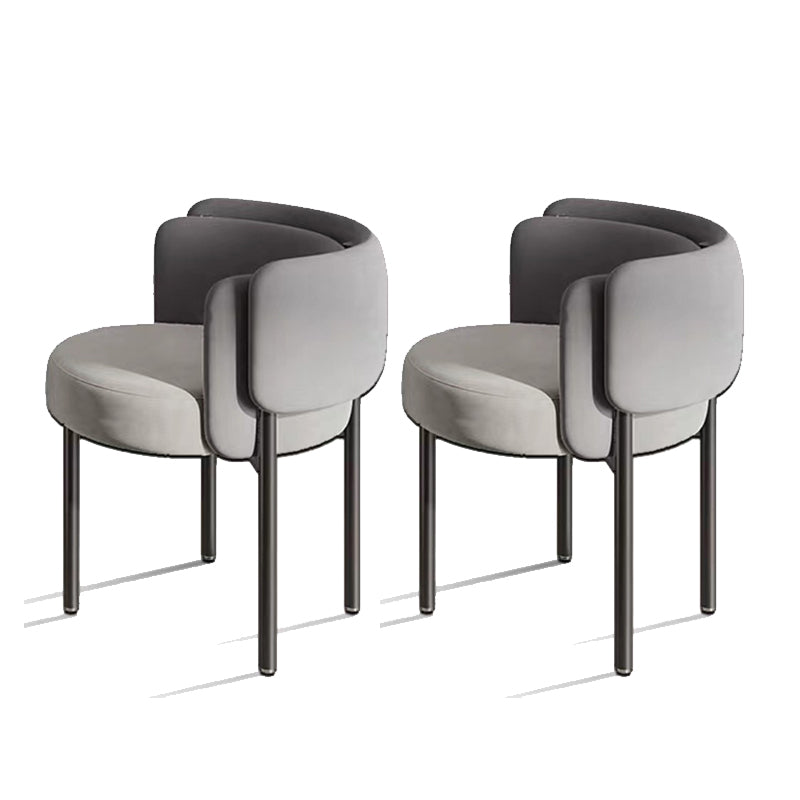Industrial Style Arm Chair Upholstered Dining Arm Chair for Bedroom