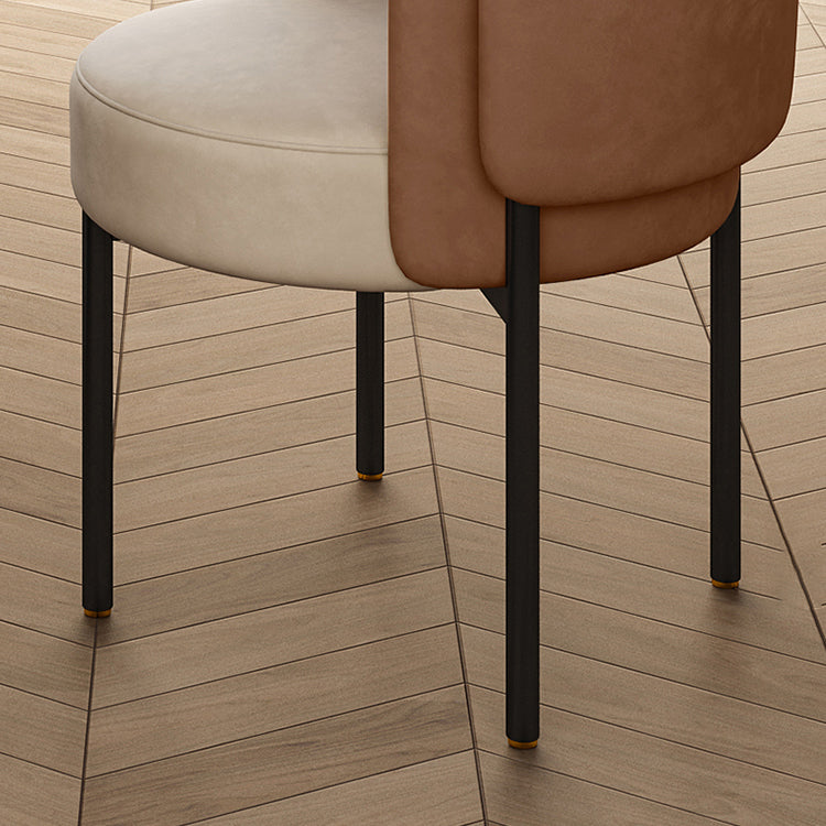 Industrial Style Arm Chair Upholstered Dining Arm Chair for Bedroom