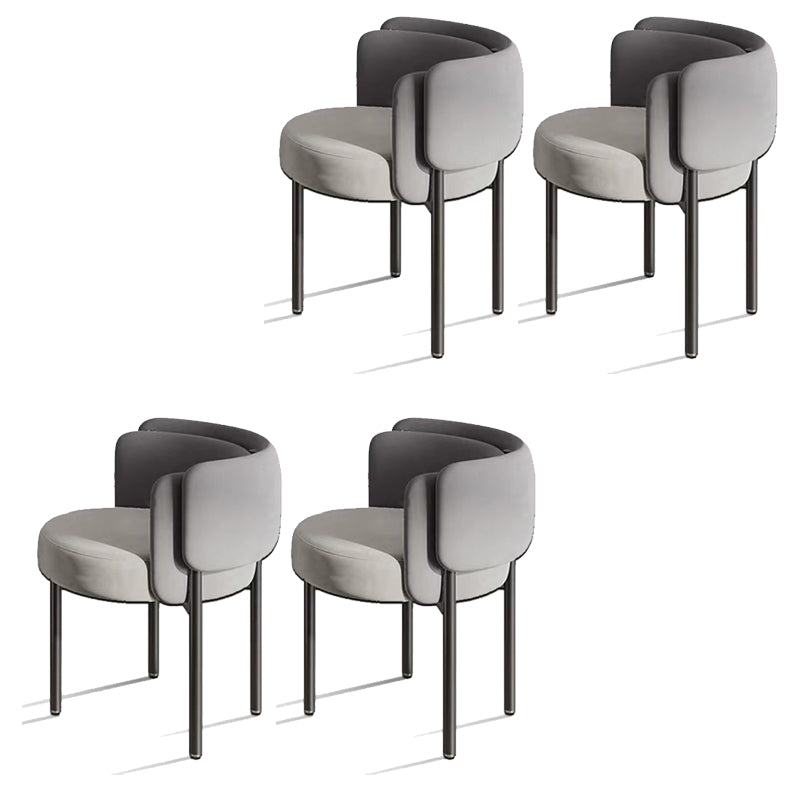 Industrial Style Arm Chair Upholstered Dining Arm Chair for Bedroom