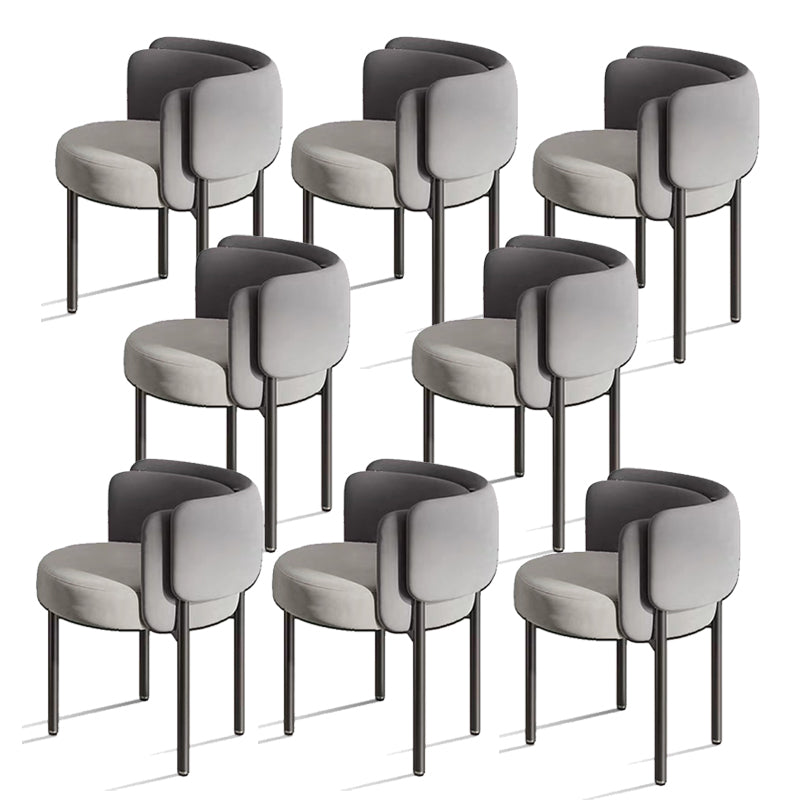 Industrial Style Arm Chair Upholstered Dining Arm Chair for Bedroom