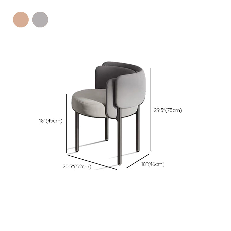Industrial Style Arm Chair Upholstered Dining Arm Chair for Bedroom