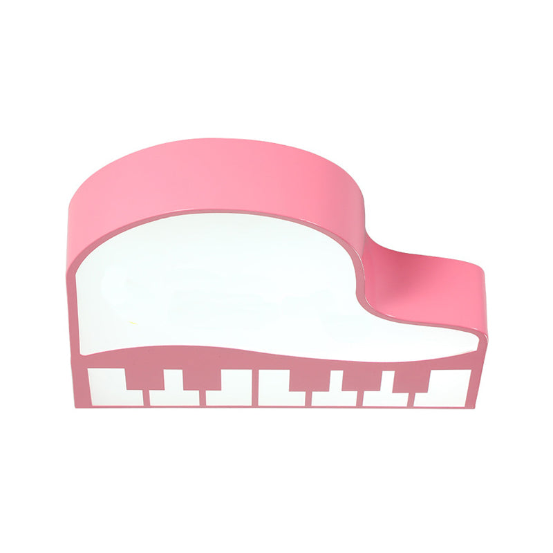 Moderne, klavierförmige, bündige Pendelleuchte aus Acryl für den Kindergarten, LED-Einbau-Deckenleuchte in Rosa