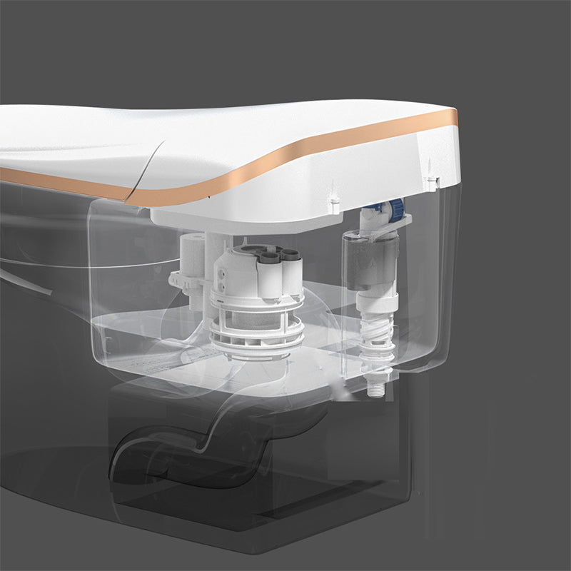 Modern White Flush Toilet Floor Mount Toilet Bowl for Washroom