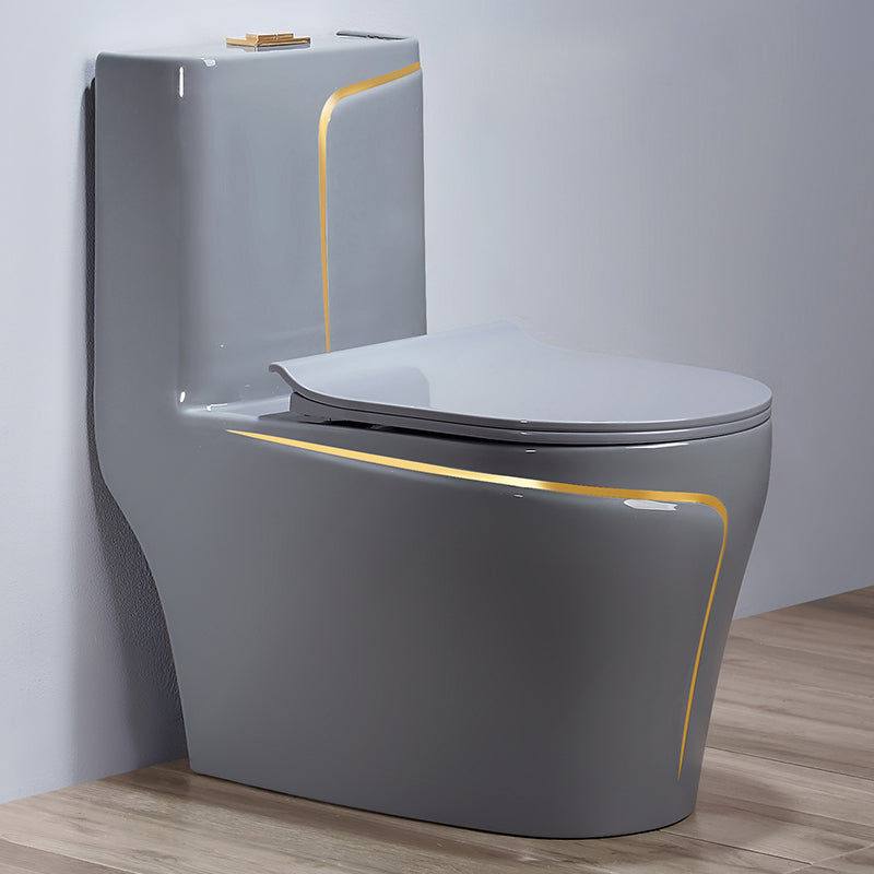 Traditional Floor Mount Toilet Seat Included Toilet Bowl for Bathroom