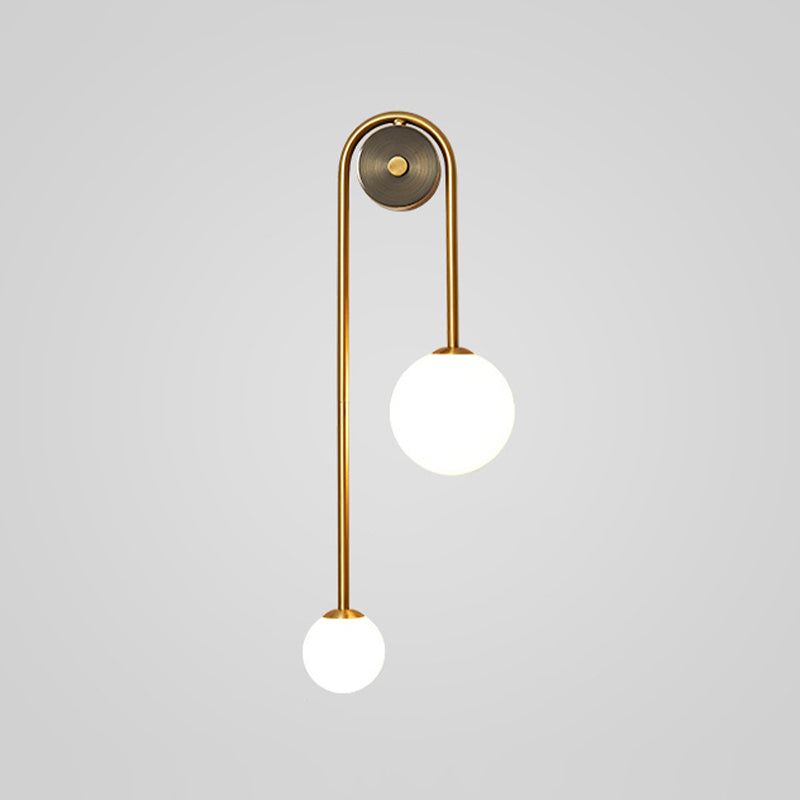 1/2-Light Golden Wall Mounted Sconce LED Wall Light for Living Room