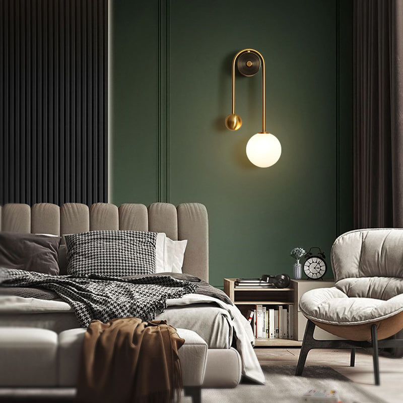 1/2-Light Golden Wall Mounted Sconce LED Wall Light for Living Room